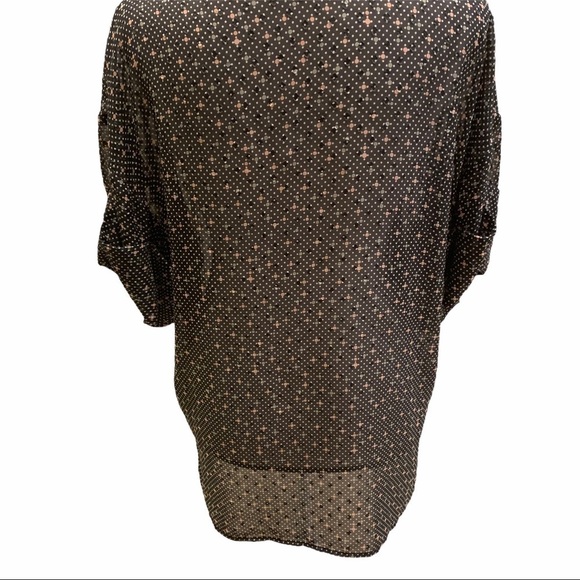 CAbi Black Swiss Dot Sheer Top Style #239 Sz S - Picture 7 of 10